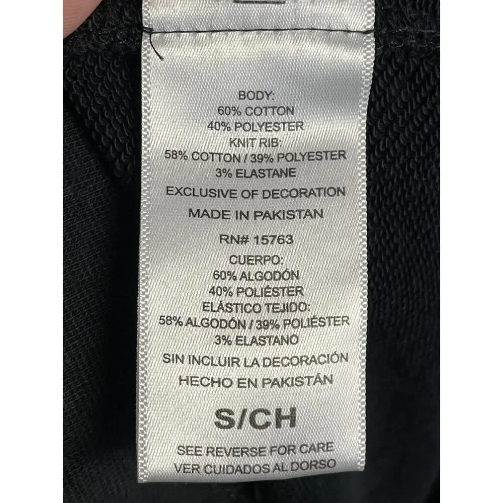 Champion Pants Mens Small Black Joggers Pocket‎ Logo Tapered Sweatpants Athletic